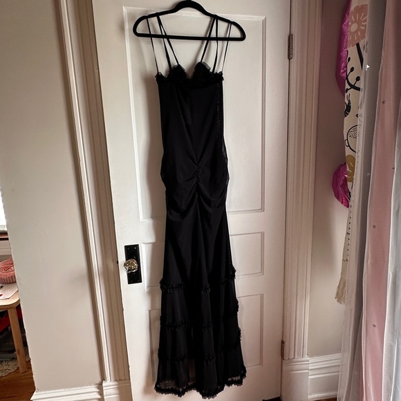 JADED LONDON Fatale Maxi Dress in Midnight Black UK 8 US 4 - Picture 9 of 12